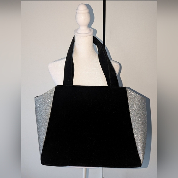 Jimmy Choo Black and Silver Glitter Tote - NWOT GWP - Picture 2 of 3